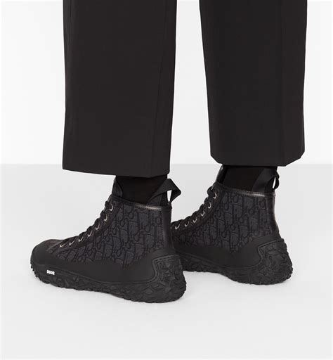 Diorizon Ankle Boot Black Dior Oblique Jacquard and Rubber